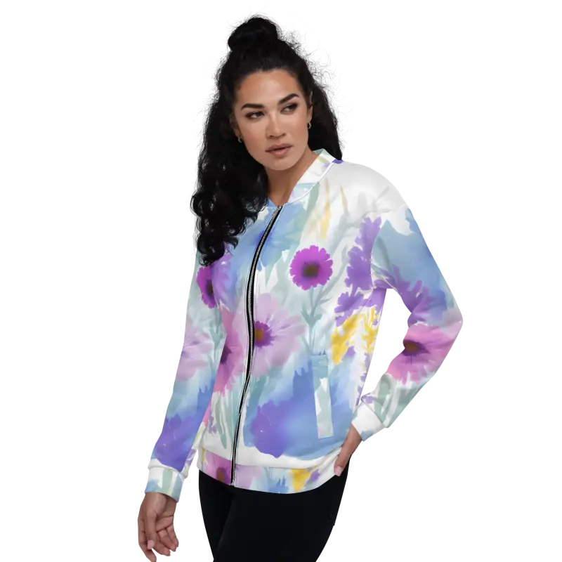 Blooming Unisex Bomber Jacket: your Vibrant Wardrobe Must-have - Clothing