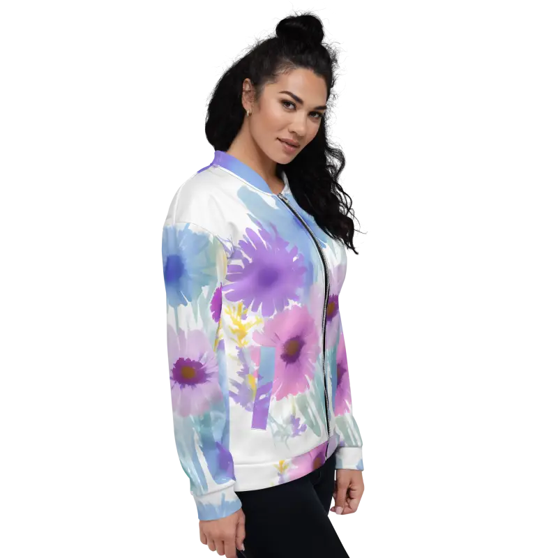 Blooming Unisex Bomber Jacket: your Vibrant Wardrobe Must-have - Clothing