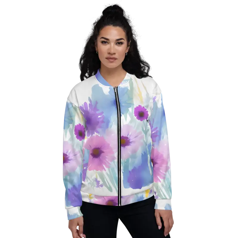 Blooming Unisex Bomber Jacket: your Vibrant Wardrobe Must-have - Xs Clothing