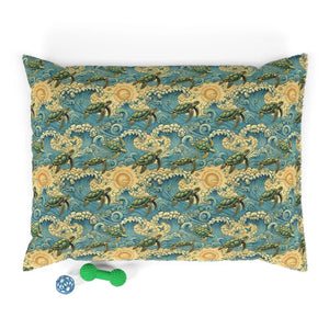 Cotton Pet Bed Turtles Design for Happy Pups - Dipaliz - 40’’ × 30’’ - Beds