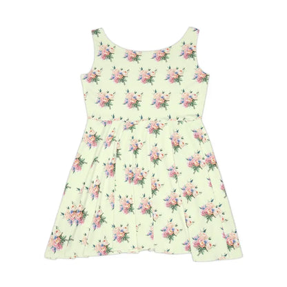 Twirl in Style: Pastel Delicate Flower Skater Dress - Dresses