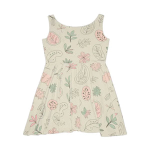 Skater Dress Delicate Flowers Polyester Spandex - Dipaliz - Dresses