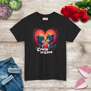 Heavy Cotton Tee Crazy Love Wild Animal Romance - Dipaliz - Black / s - T-shirts