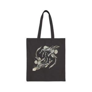 Premium Cotton Canvas Tote Bag - Chic Durable Style - Dipaliz - Black / 15’’ x 16’’ - Bags