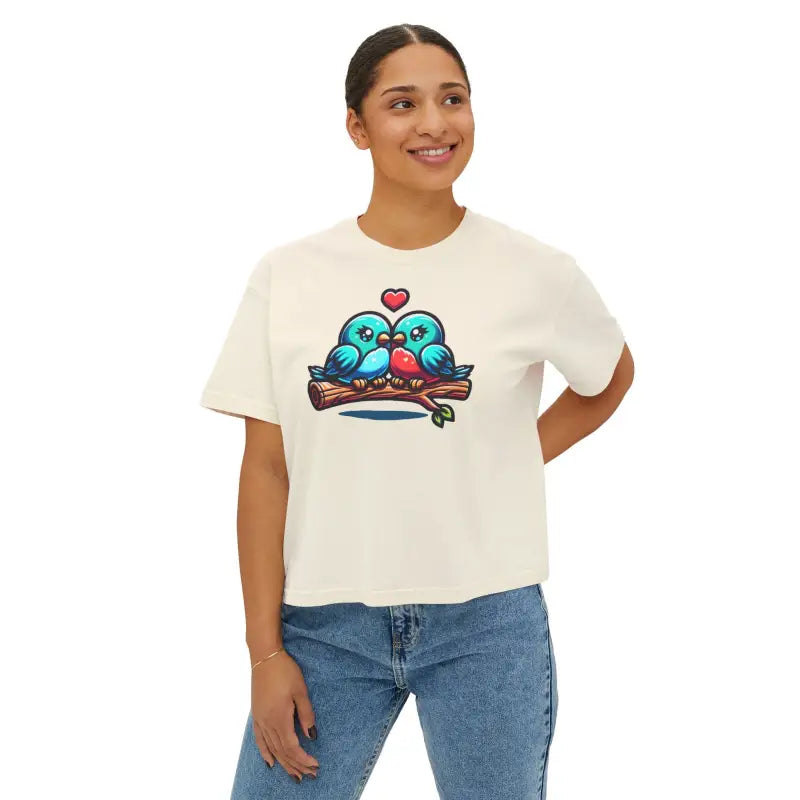 Two Love Birds Women’s Boxy Tee - T-shirt