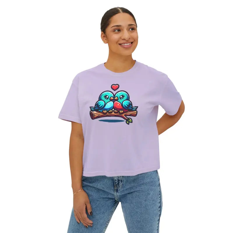 Two Love Birds Women’s Boxy Tee - T-shirt