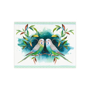 Vibrant Two Parrots Ceramic Photo Tile - Home Decor Art - Dipaliz - Ceiling Tiles