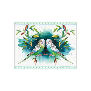 Vibrant Two Parrots Ceramic Photo Tile - Home Decor Art - Dipaliz - 6’’ × 8’’ / Matte - Ceiling Tiles
