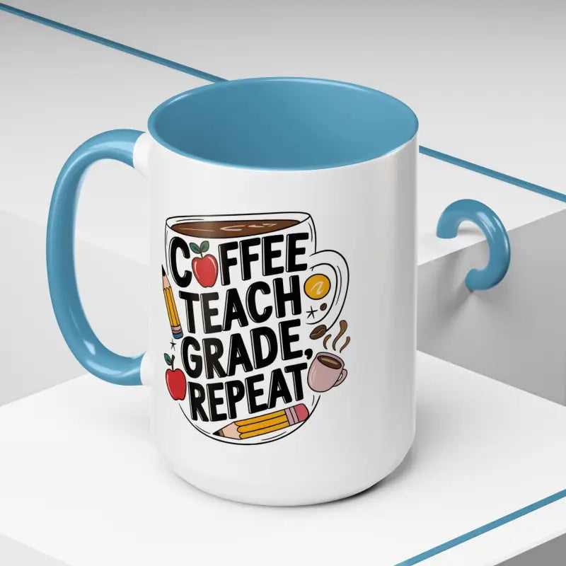 Elevate your Sip with the Two-tone Accent Coffee Mug for Teachers