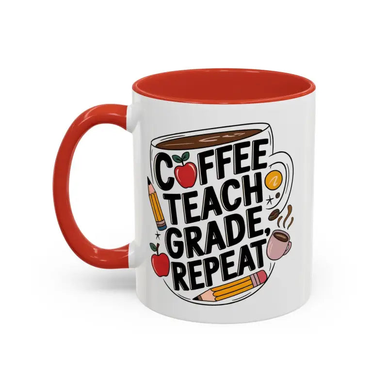 Elevate your Sip with the Two-tone Accent Coffee Mug for Teachers