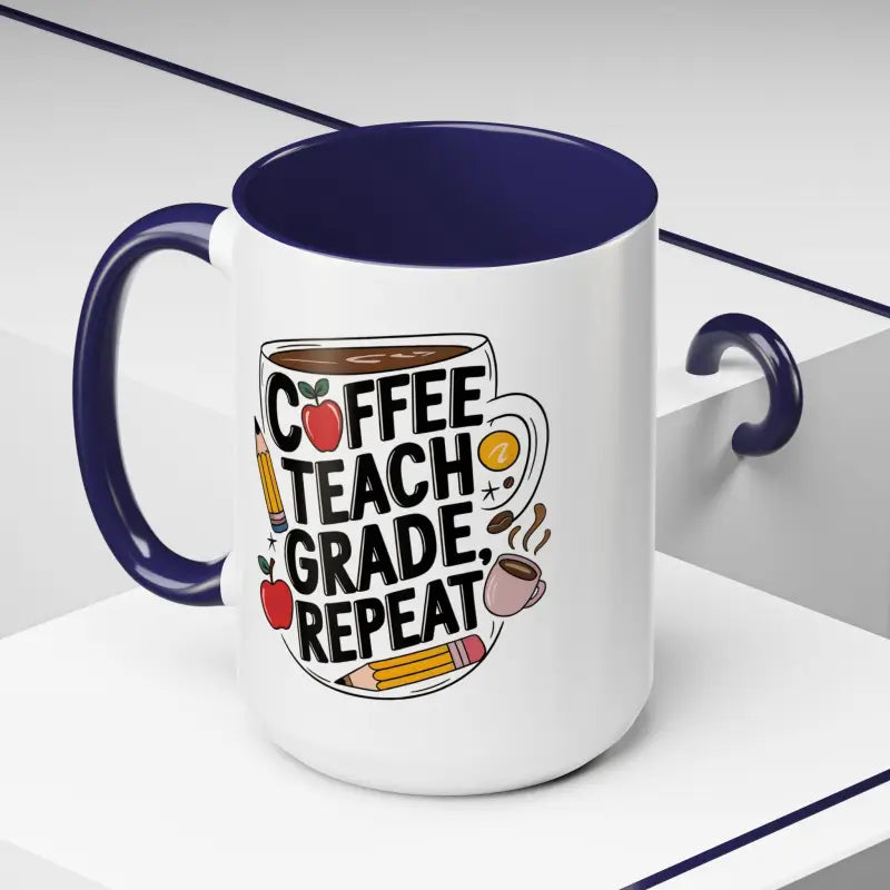 Elevate your Sip with the Two-tone Accent Coffee Mug for Teachers