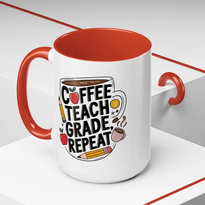 Elevate your Sip with the Two-tone Accent Coffee Mug for Teachers