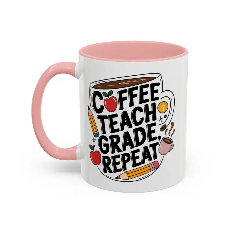 Elevate your Sip with the Two-tone Accent Coffee Mug for Teachers