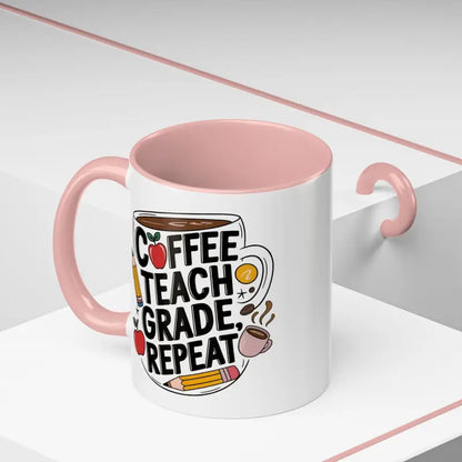 Elevate your Sip with the Two-tone Accent Coffee Mug for Teachers