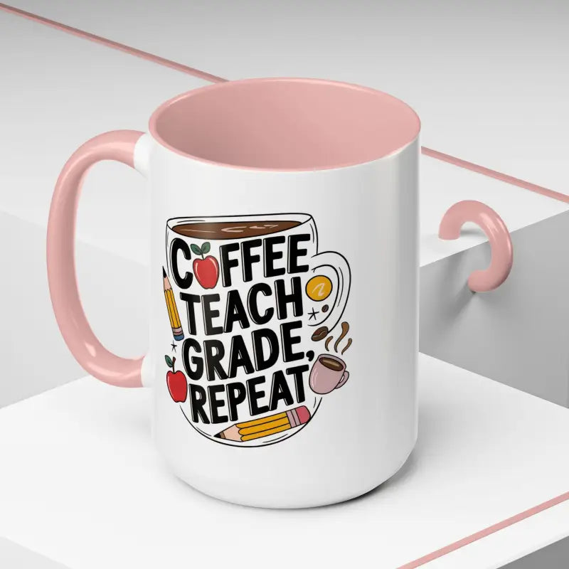 Elevate your Sip with the Two-tone Accent Coffee Mug for Teachers