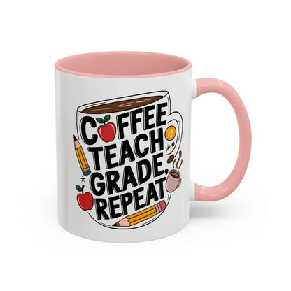 Elevate your Sip with the Two-tone Accent Coffee Mug for Teachers