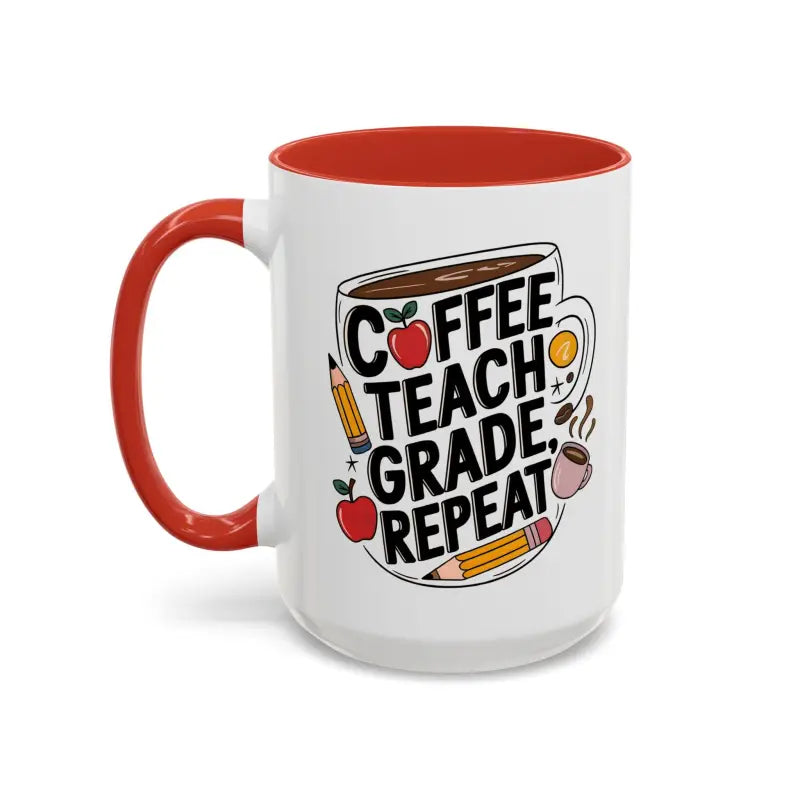 Elevate your Sip with the Two-tone Accent Coffee Mug for Teachers