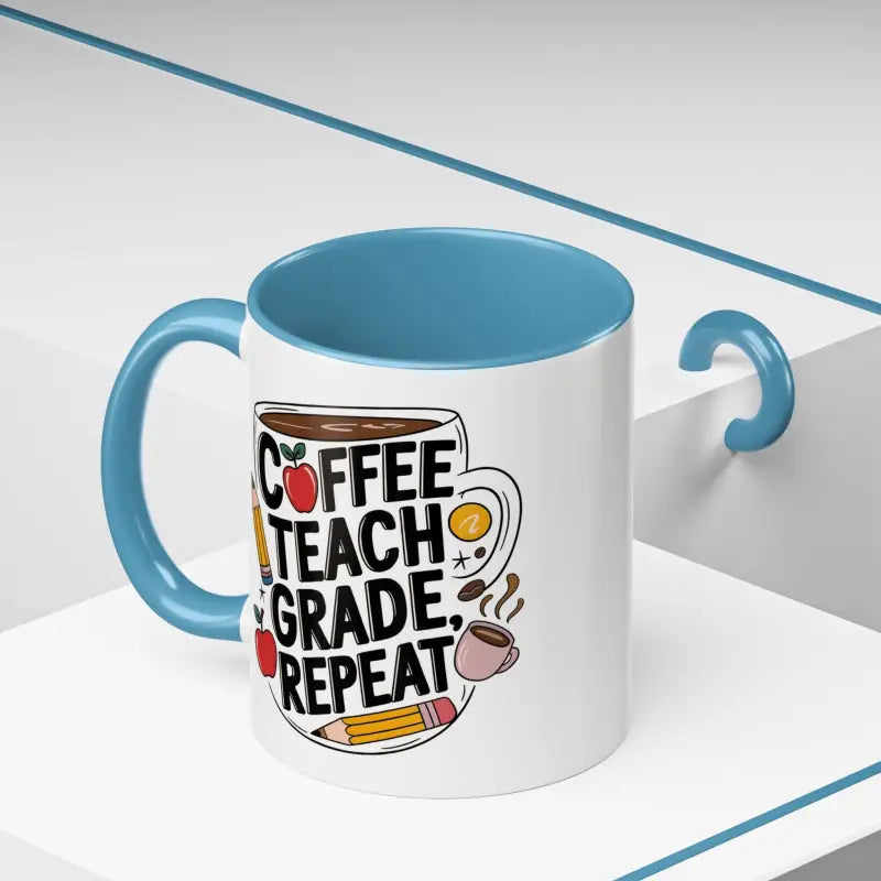 Elevate your Sip with the Two-tone Accent Coffee Mug for Teachers