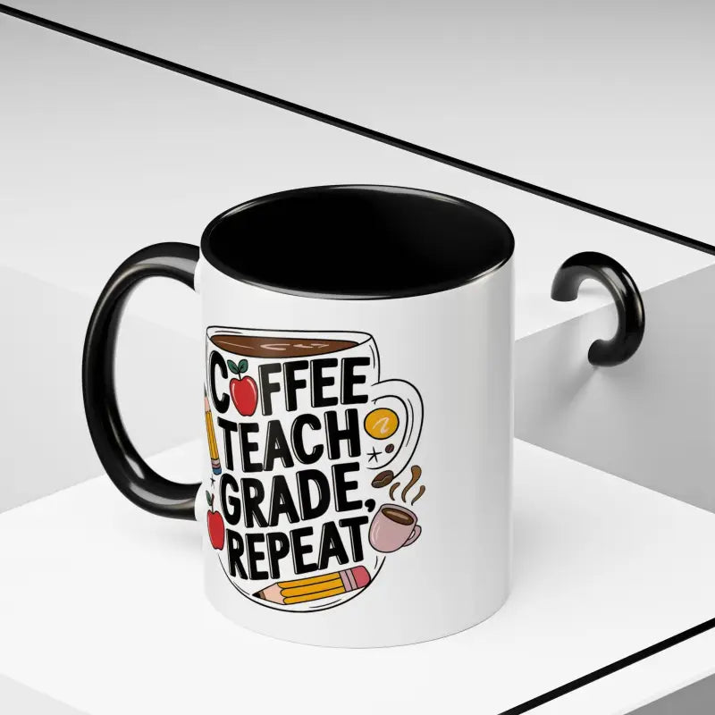 Elevate your Sip with the Two-tone Accent Coffee Mug for Teachers