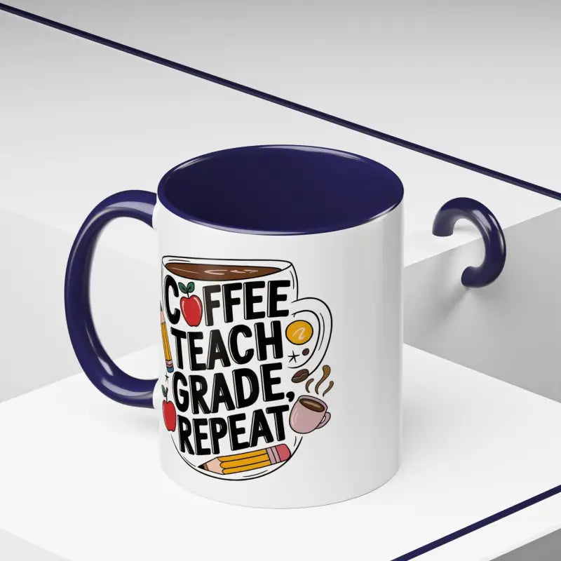 Elevate your Sip with the Two-tone Accent Coffee Mug for Teachers