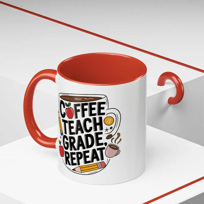 Elevate your Sip with the Two-tone Accent Coffee Mug for Teachers