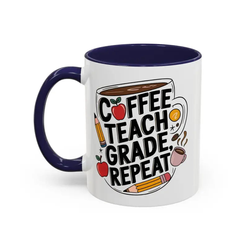 Elevate your Sip with the Two-tone Accent Coffee Mug for Teachers