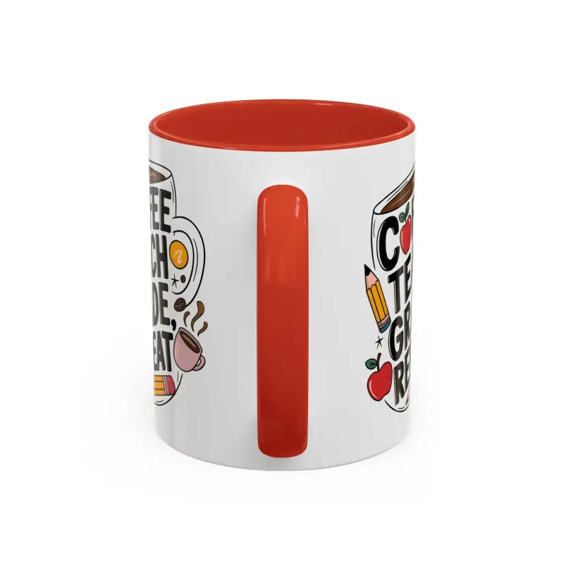 Elevate your Sip with the Two-tone Accent Coffee Mug for Teachers