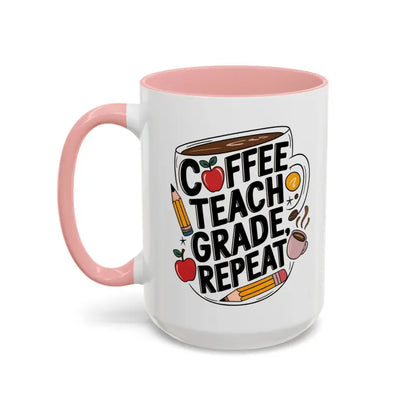 Elevate your Sip with the Two-tone Accent Coffee Mug for Teachers