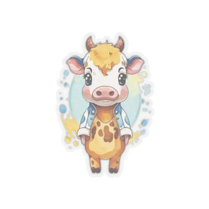 Cow Jacket Stickers - Adorable White Fashion Patches - Dipaliz - 4’’ × / Transparent - Decorative