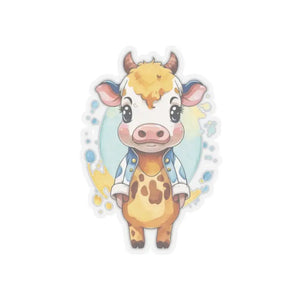 Cow Jacket Stickers - Adorable White Fashion Patches - Dipaliz - 6’’ × / Transparent - Decorative