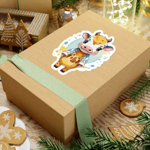 Cow Jacket Stickers - Adorable White Fashion Patches - Dipaliz - Decorative