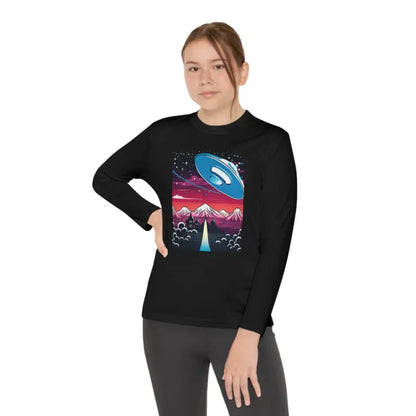 Blast off in Style with Youth Long Sleeve Competitor Tee - Black / s Kids Clothes