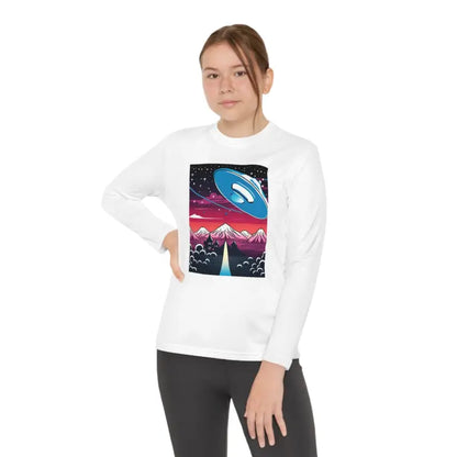 Blast off in Style with Youth Long Sleeve Competitor Tee - White / s Kids Clothes