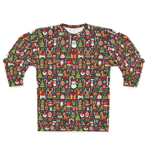 Vibrant Unisex Ugly Sweater - Spread Holiday Cheer - Dipaliz - Sweatshirts