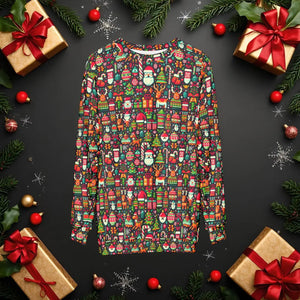 Vibrant Unisex Ugly Sweater - Spread Holiday Cheer - Dipaliz - Sweatshirts