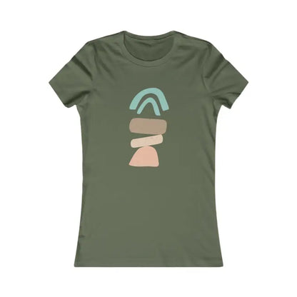 Abstract Landscape Women’s Favorite Statement Tee - s / Military Green T-shirt