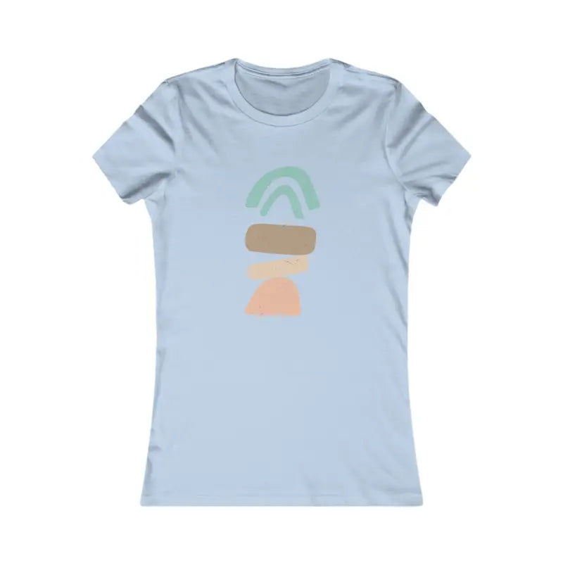 Abstract Landscape Women’s Favorite Statement Tee - s / Baby Blue T-shirt