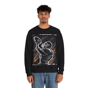 Football Crewneck Sweatshirt Man Playing American Game Day - Dipaliz - s / Black - Sweatshirts