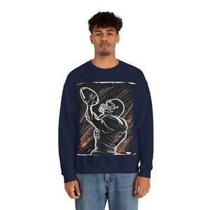Football Crewneck Sweatshirt Man Playing American Game Day - Dipaliz - s / Navy - Sweatshirts