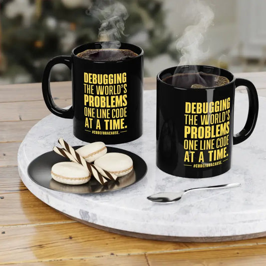 Elevate your Coffee Break with Black Coding Mugs for Programmers - 11oz / Mug