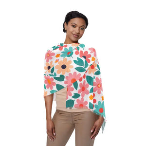 Chic Floral Print Scarf - Ultimate Style Statement - Dipaliz - 27’’ × 73’’ - Scarves & Shawls