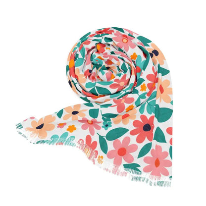 Ultimate Chic Floral Scarf - Elevate your Style Today - 27’’ × 73’’