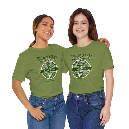 Eco-friendly Classic Cotton Tee for World Environment Day! - Heather Green / s T-shirt