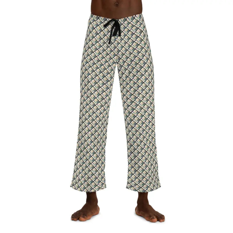 Neutral Plaid Pajama Pants for Ultimate Comfort Relaxation - s / White Stitching Pajamas