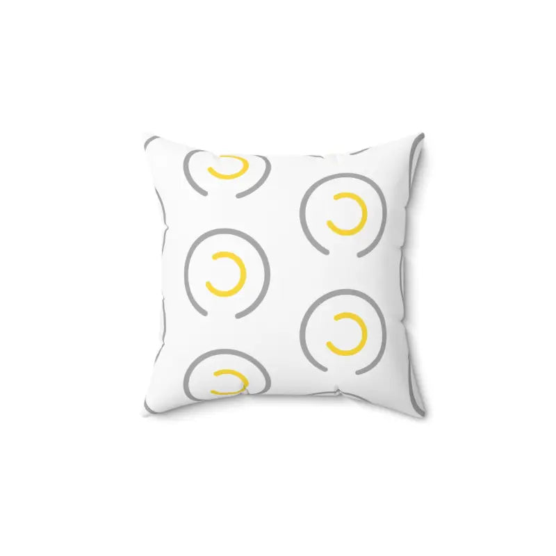 Snooze in Style with Grey Circles Spun Polyester Pillow - 14’’ × Home Decor