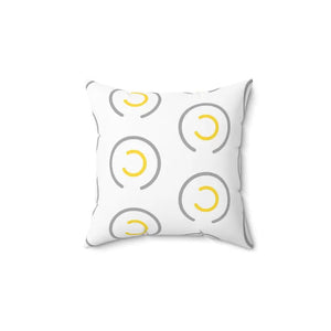 Grey Circles Spun Polyester Pillow - Luxury Comfort - Dipaliz - 14’’ × - Throw Pillows