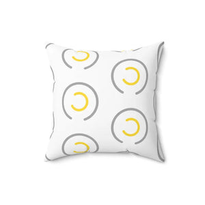 Grey Circles Spun Polyester Pillow - Luxury Comfort - Dipaliz - 16’’ × - Throw Pillows