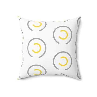 Snooze in Style with Grey Circles Spun Polyester Pillow - 18’’ × Home Decor