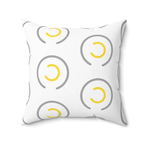 Grey Circles Spun Polyester Pillow - Luxury Comfort - Dipaliz - 20’’ × - Throw Pillows