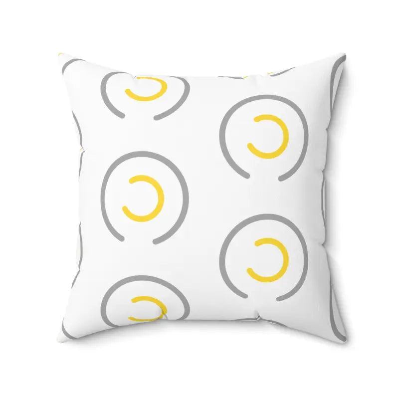 Snooze in Style with Grey Circles Spun Polyester Pillow - 20’’ × Home Decor